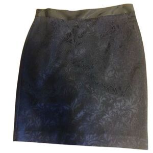 CACHE | navy & black brocade mini skirt NWT 4